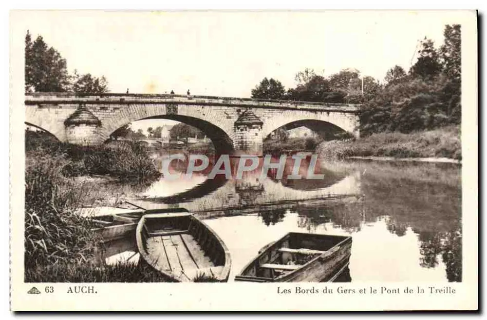 Auch — Die Ufer des Gers und die Brücke von la Treille — C.A.P. Letellier (157), Paris - Vorderseite
