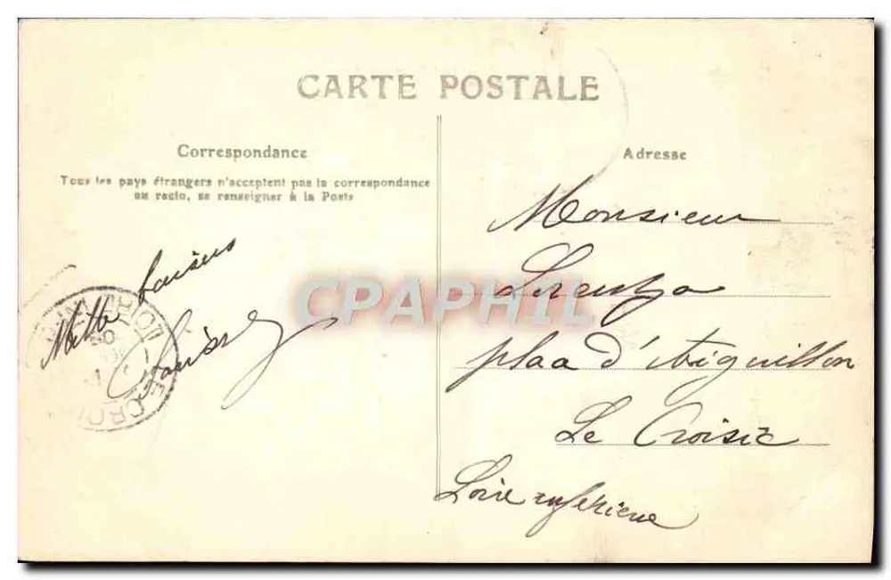 Néris-les-Bains — Rue de la Poste — Pharmacie Moderne — éditeur M.T. - Verso