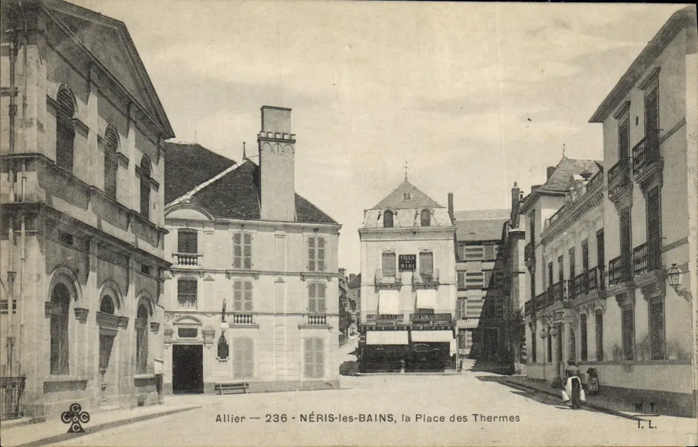 NÉRIS-les-BAINS, a Praça dos Termas — Allier — 236 — editor Allier - Frente