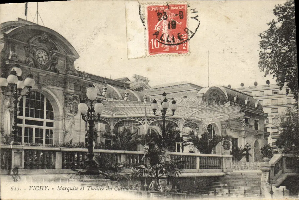 Vichy — Marquise und Theater des Casinos — anonymer Verleger, n° 620 - Vorderseite