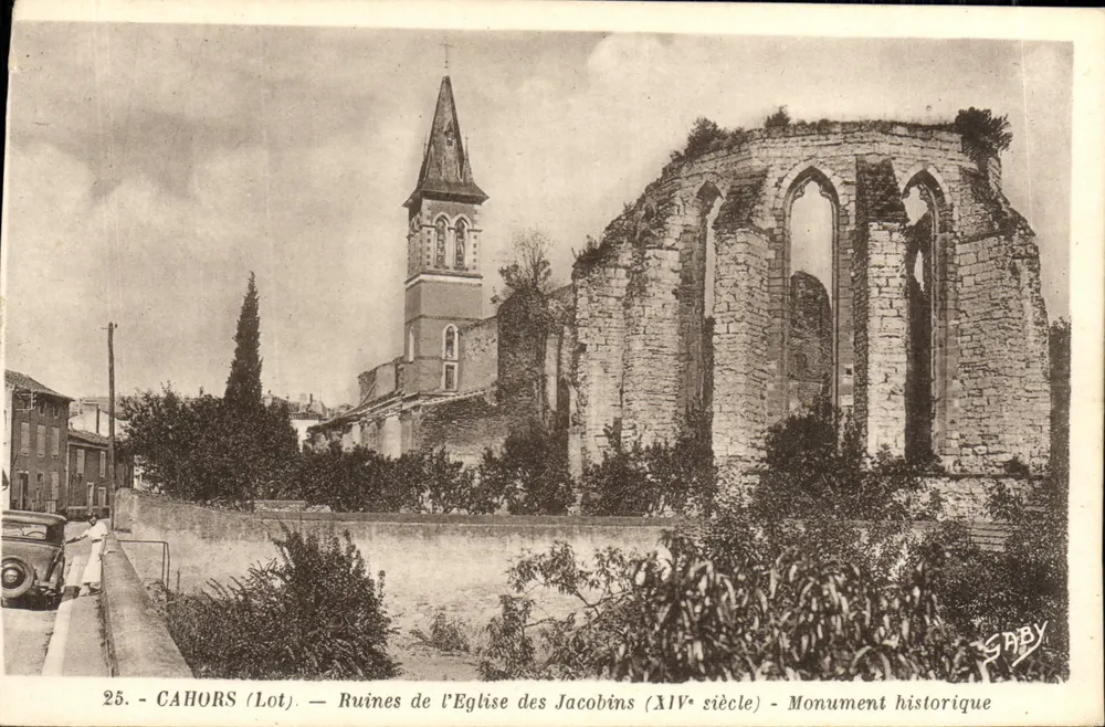 Cahors (Lot) — Ruinen der Kirche der Jakobiner (14. Jahrhundert) — Monument historique — Gaby - Vorderseite