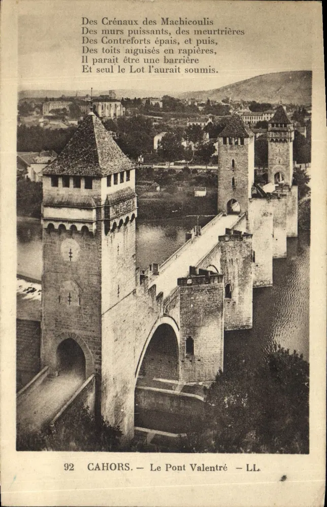 Cahors — O Pont Valentré — LL - Frente
