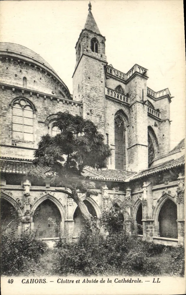 Cahors — Claustro e Abside da Catedral — LL - Frente
