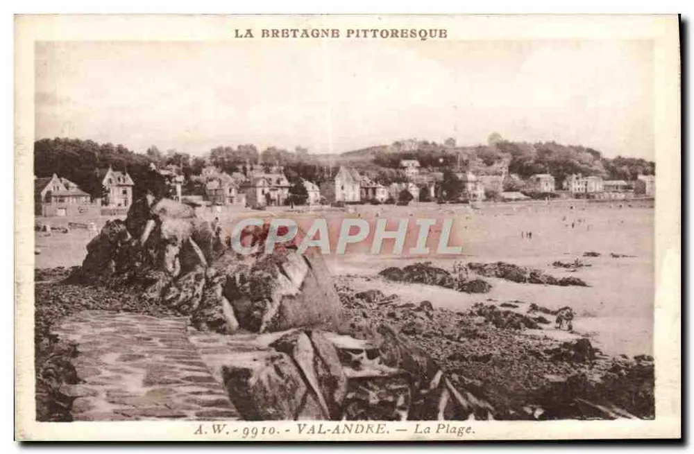 A Bretânia Pittoresca — A Praia — A.W. - 9910 - Val-andré - Frente