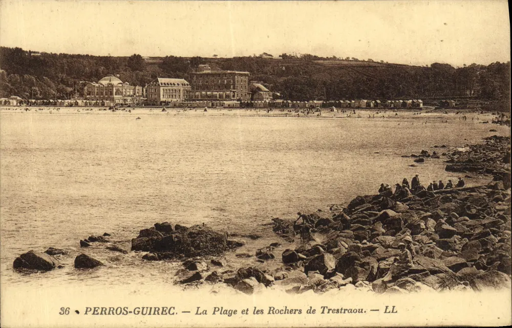 Perros-Guirec — Ansicht der Strände und Felsen von Trestraou — LL - Vorderseite