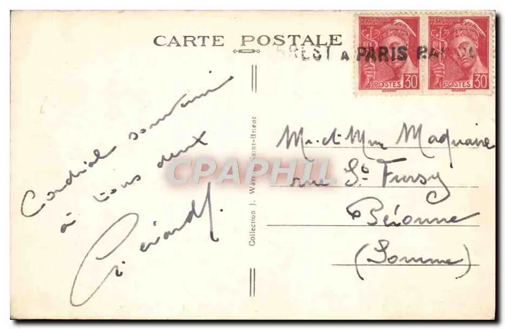 Le Palus, nahe P louha — Die Küsten — A. W. 5426 - Rückseite