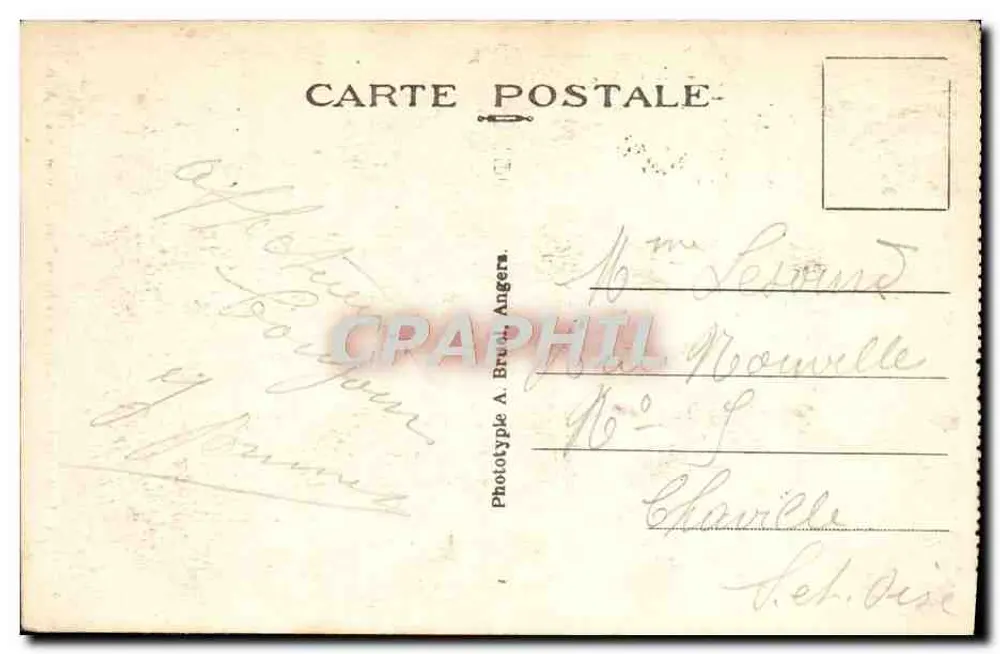 Laval (Mayenne) — Basílica de Nossa Senhora de Avesnières — A. B. - Verso