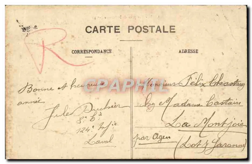 La Vallée - Vue prise de la Perrine (n° 3) - Éditeur : Héritier A. - n° de série : n° 3 - Verso