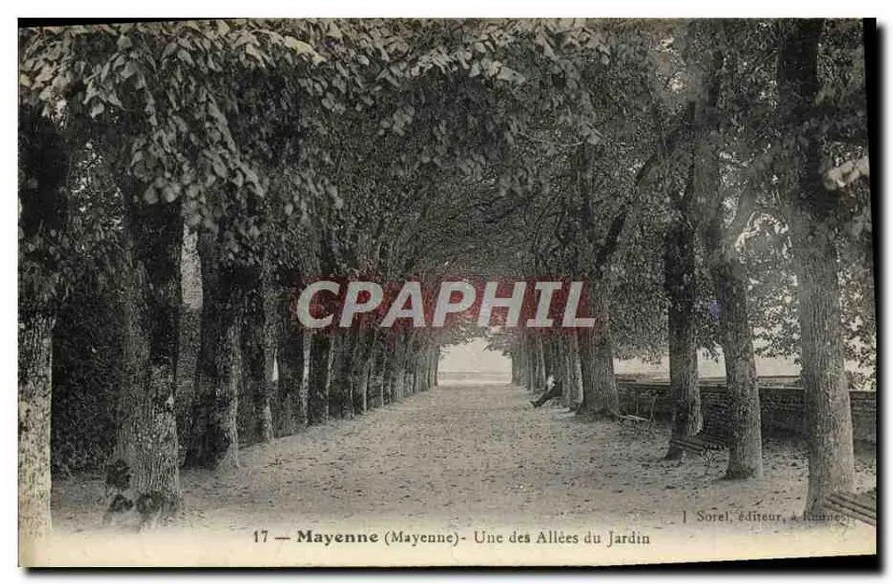 Mayenne (Mayenne) — Uma das Avenues do Jardim — Sorel, editor, em Rennes - Frente