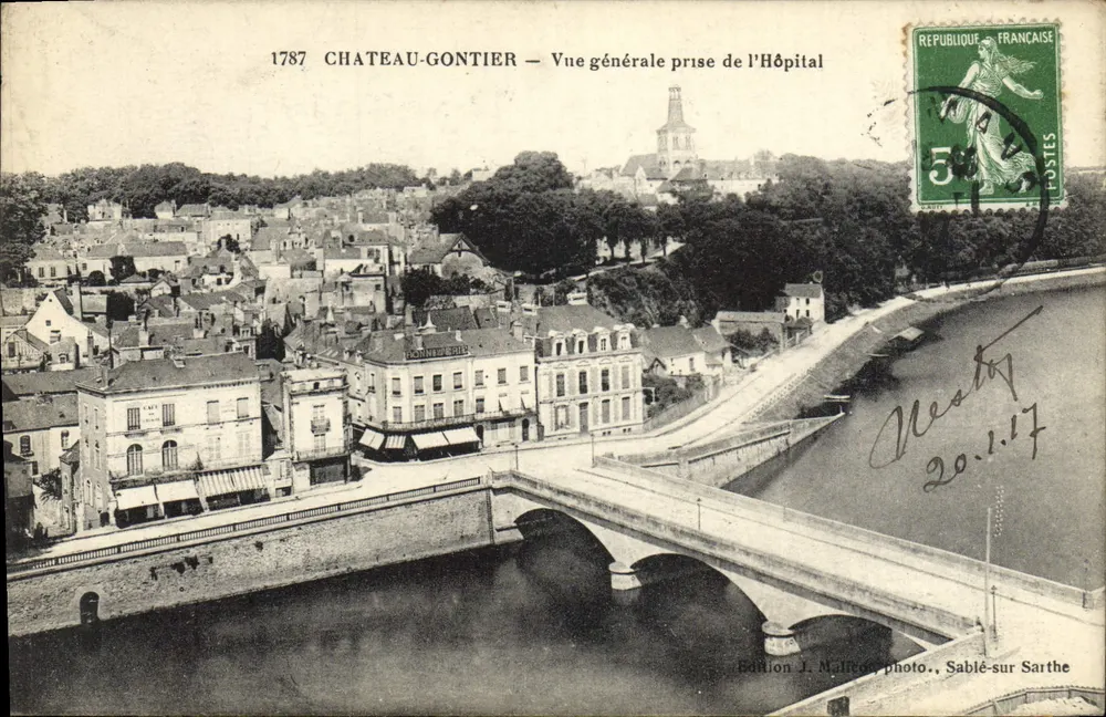 Schloss-Gaontier — Allgemeiner Blick vom Krankenhaus — Edition J. Maltey, Foto, Sable-sur-Sarthe - Vorderseite