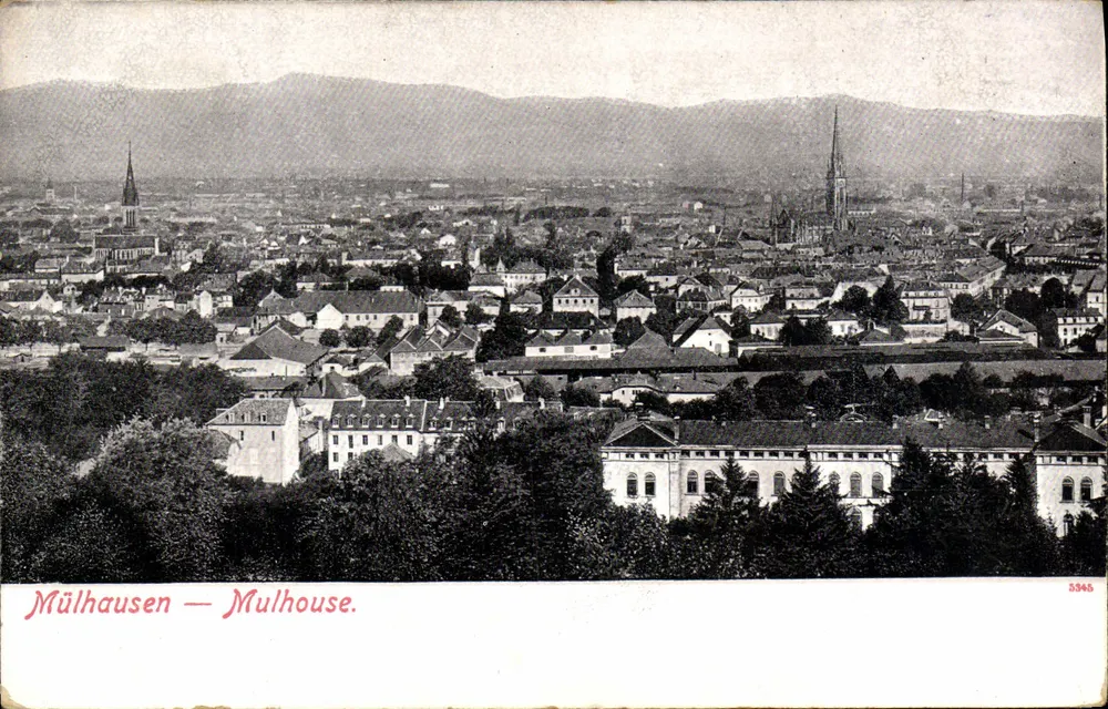 Mulhouse — vista aérea — Kunstanstalt Hermann Ludewig, n° 3945 - Frente