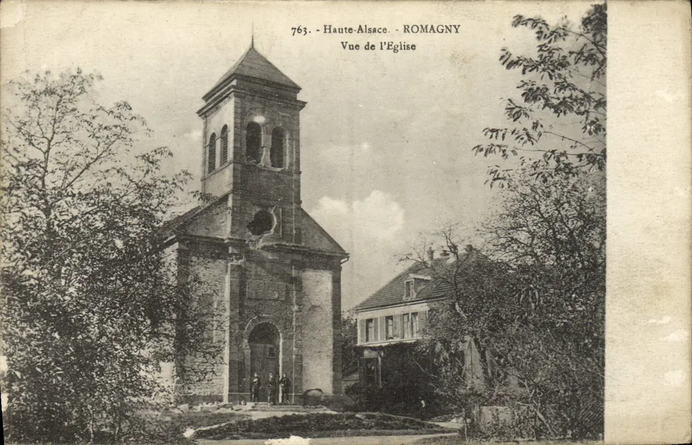 Romagny — Ansicht der Kirche — Edition Chadourne, Faubourg de France, Belfort - Vorderseite