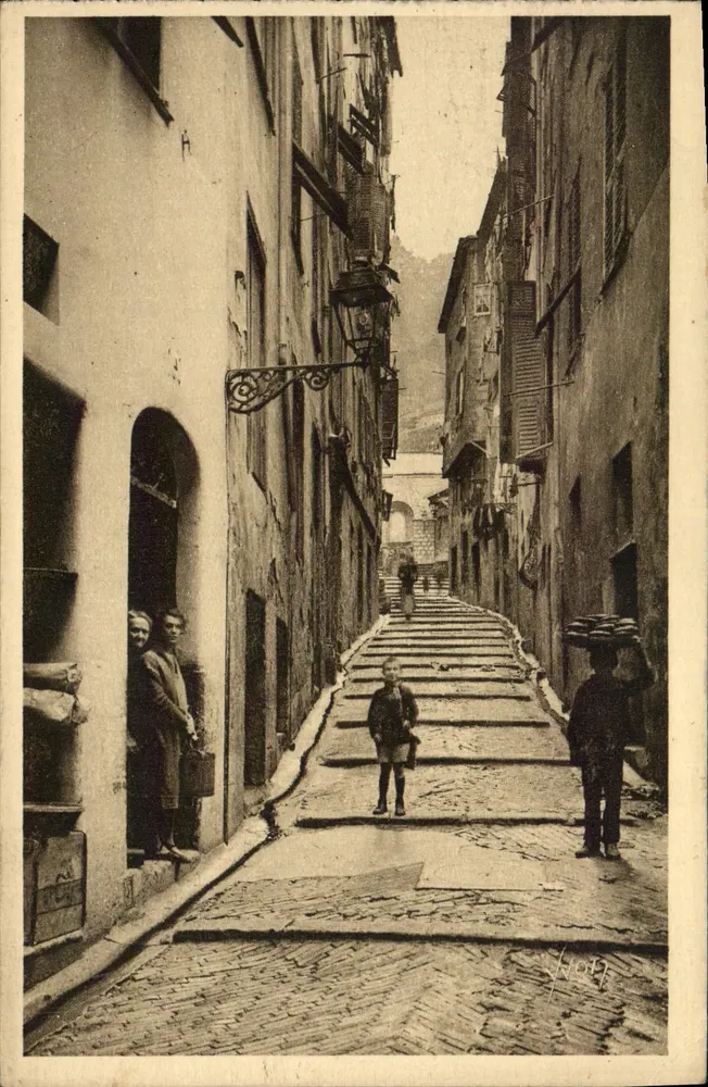 Alte Straße in Nice — Ausgabe 'La Douce France - Côte d'Azur' — Édition d'Art Yvon, Nice - Vorderseite