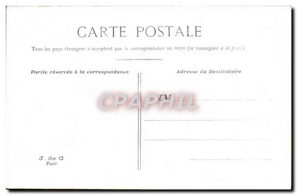A ponta do Cap Martin perto de Menton — estudo artístico — J. de G. Paris, n° 1467 - Verso