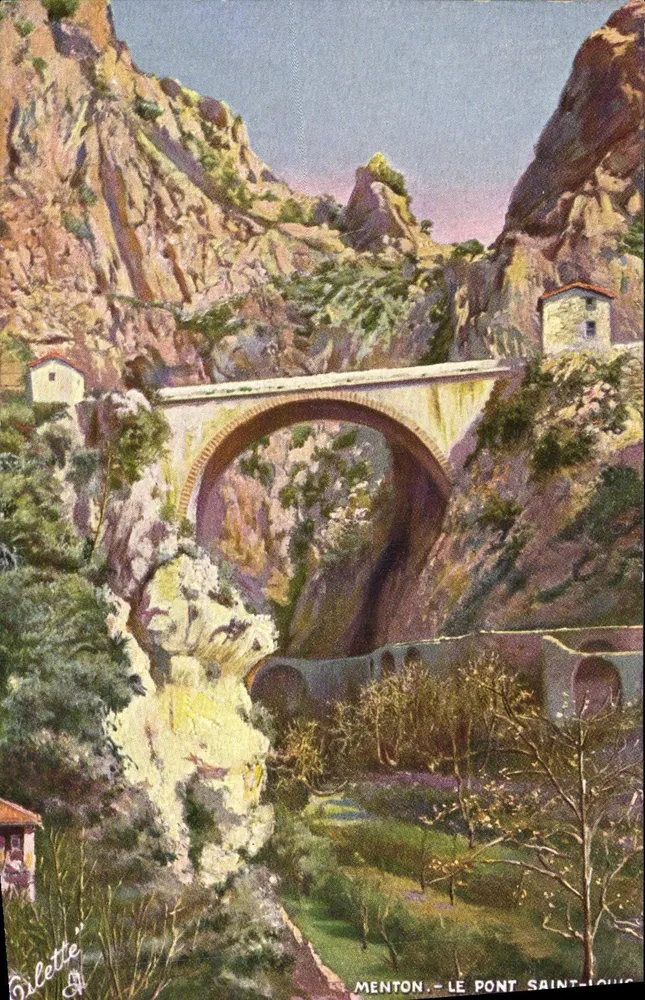 Menton — Most św. Łukasza — Gilette, wydawca, seria 703 - Awers
