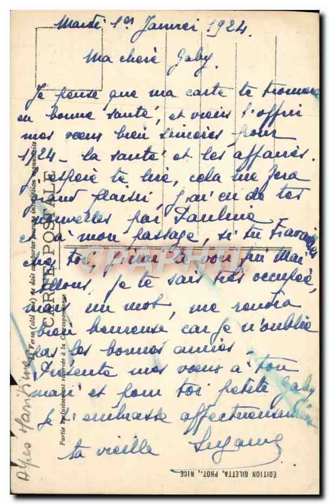 La Turbie — Torre de Augusto (Ruínas Romanas) — Edição Giletra, Nice - Verso