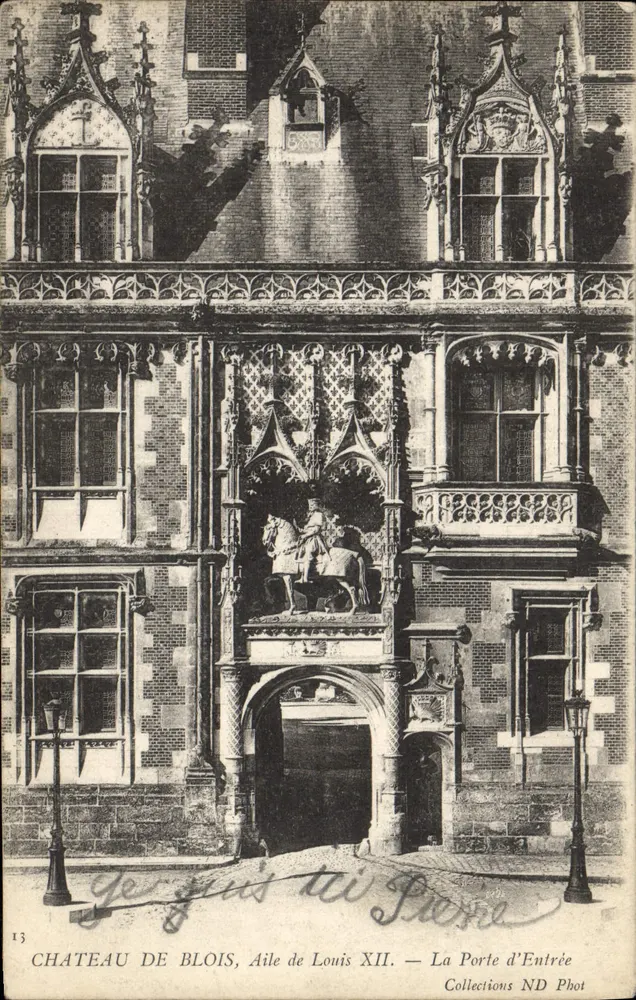 Château de Blois, Flügel von Louis XII — Die Eingangstür — Collections ND Phot - Vorderseite