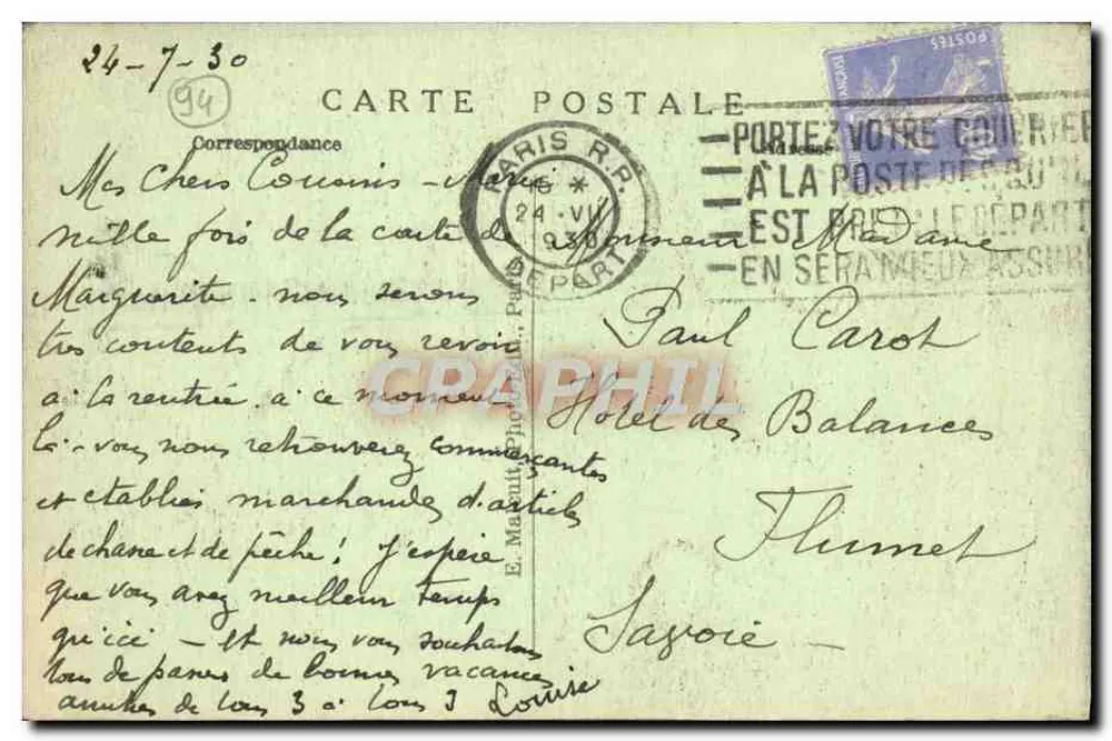 Die Ufer der Marne — Künstlerische Ansicht — E. M. — Nr. 5032 - Rückseite
