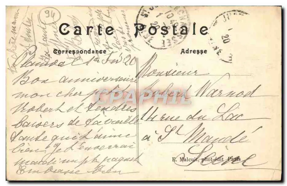 Vincennes — See Daumesnil in Richtung griechischer Tempel — E.M. n°486 - Rückseite