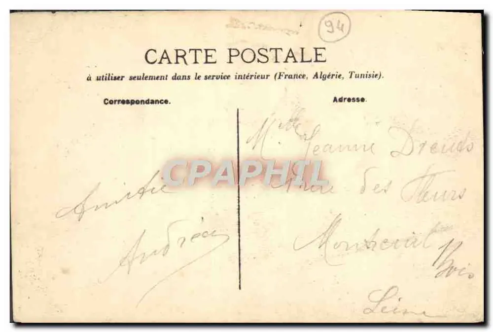 Joinville-le-Pont — Die Marne, der Champêtre-Ball — E. François, aus Joinville, Verlag - Rückseite
