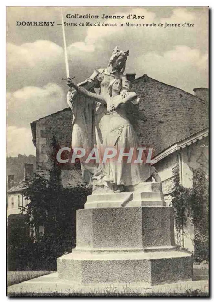 Domrémy — Statue Mercié vor dem Geburtshaus von Jeanne d'Arc — Sammlung Jeanne d'Arc - Vorderseite