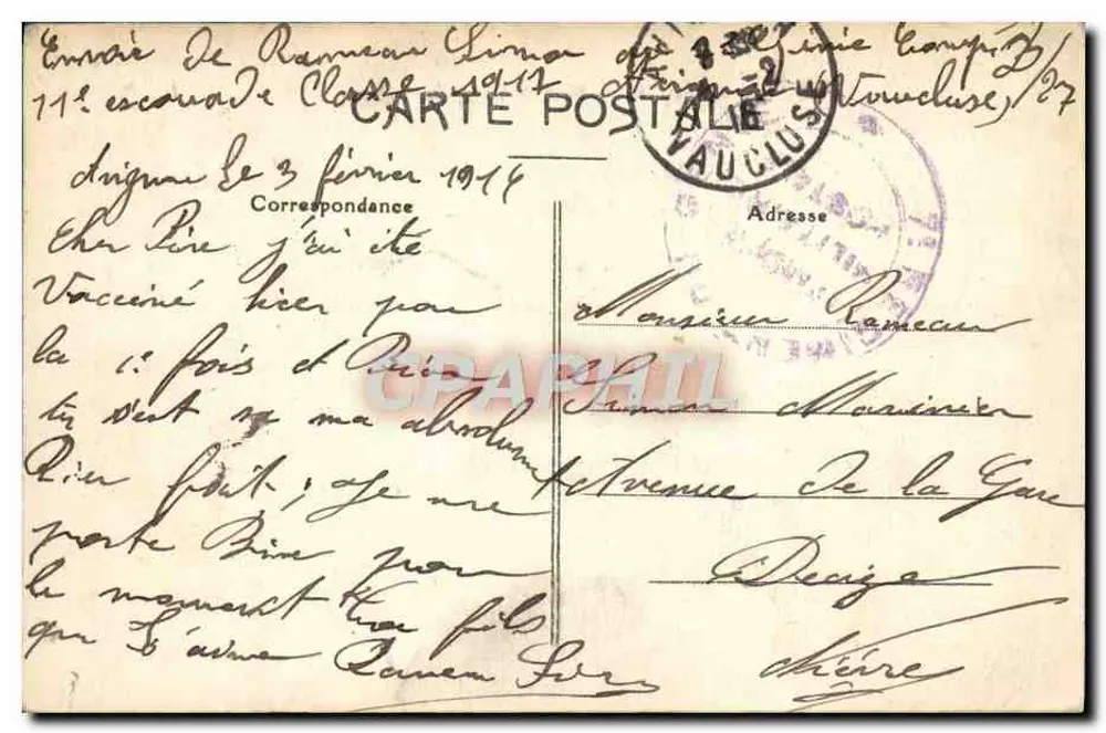 Avignon — Praça do Hotel de Ville — editor não identificado, n° 35 - Verso