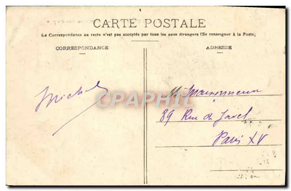Avignon — O Palácio dos Papas — Ed. Soumille « La Havane » - Verso