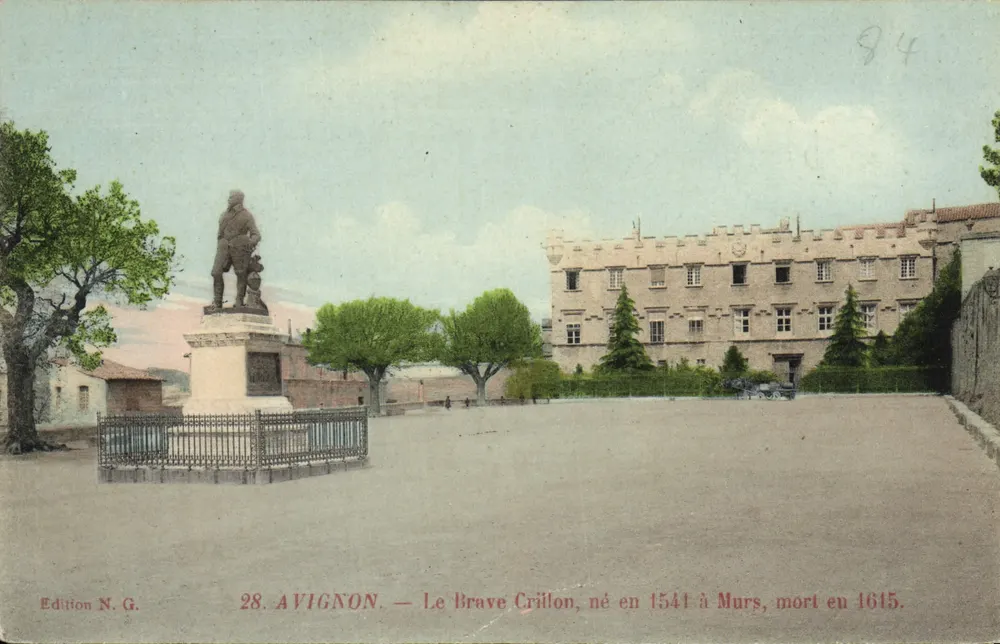 Avignon — O Bravo Crillon, nascido em 1541 em Murs, morto em 1615 — Edição N.G. - Frente