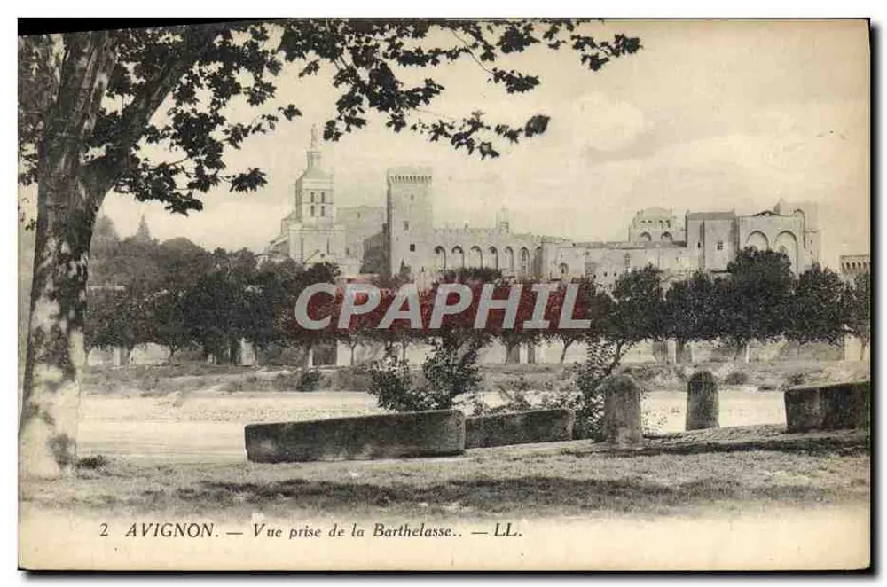 Avignon — Vista tirada da Barthelasse — LL. - Frente