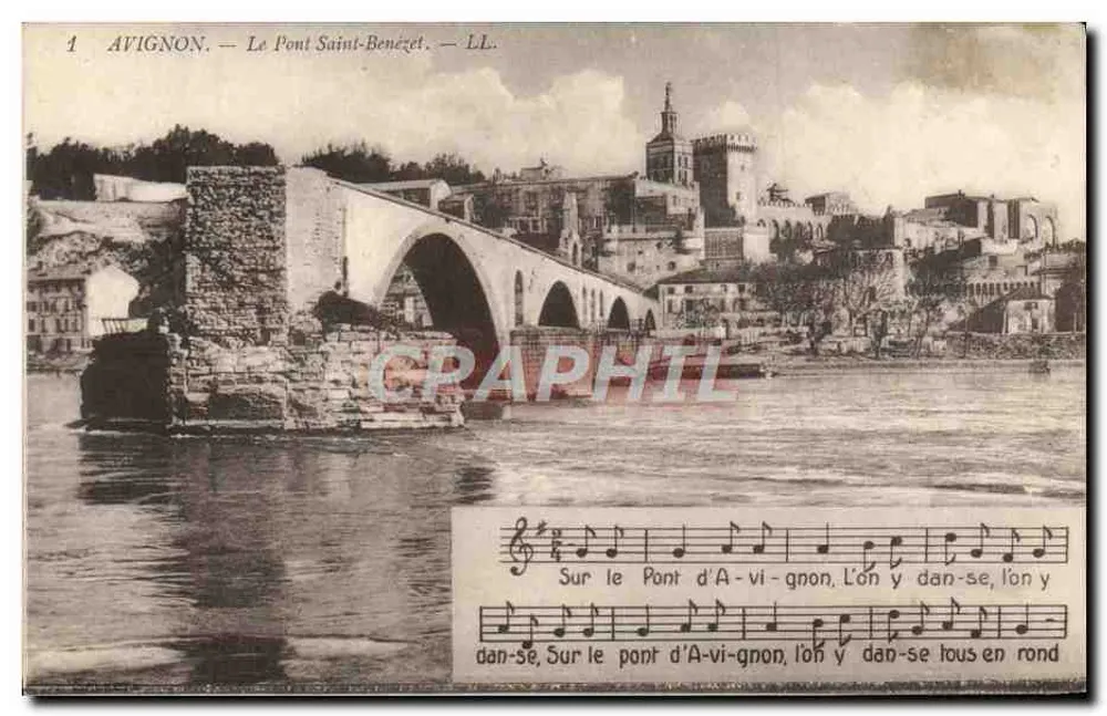 Avignon — O Ponte São Bénézet — LL. - Frente