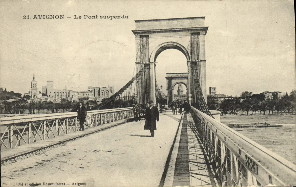 Avignon — O Ponte Suspensa — Ciché e edição Rosant frères - Frente