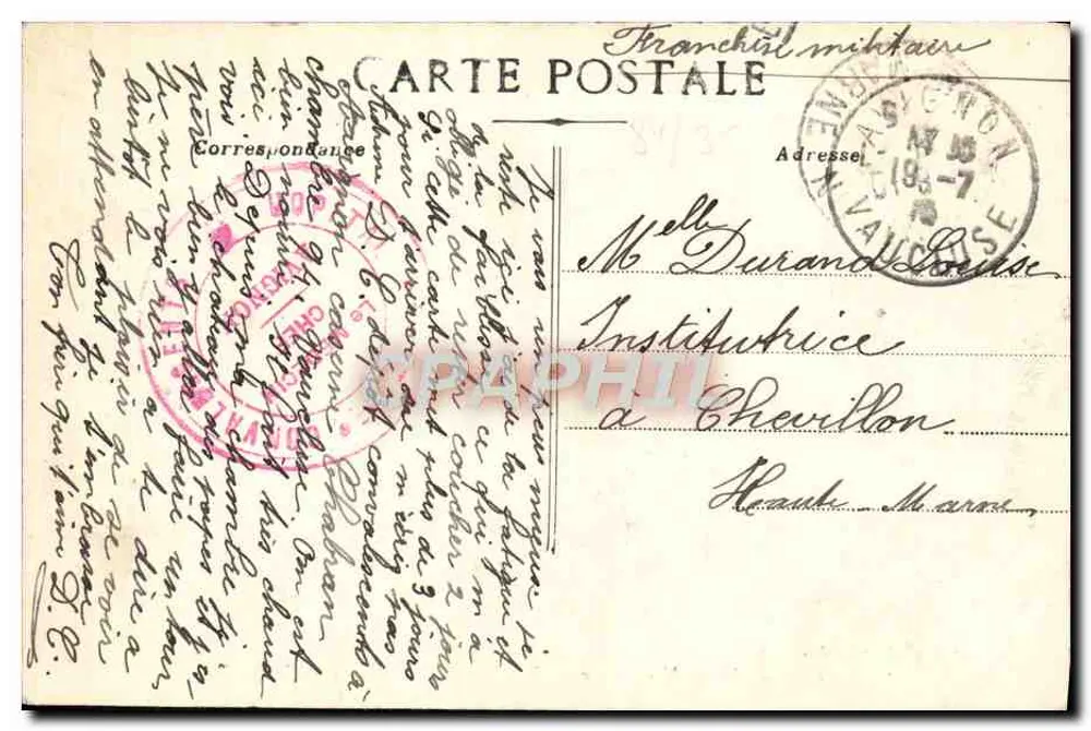 Avignon - Kasernen Chabran (Hauptgebäude) — Edition Prevct, Avignon, Nr. 130 - Rückseite