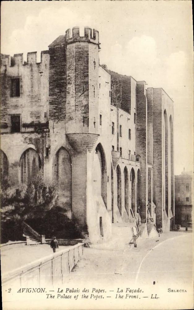 Avignon — O Palácio dos Papas — A Fachada — Selecta - Frente