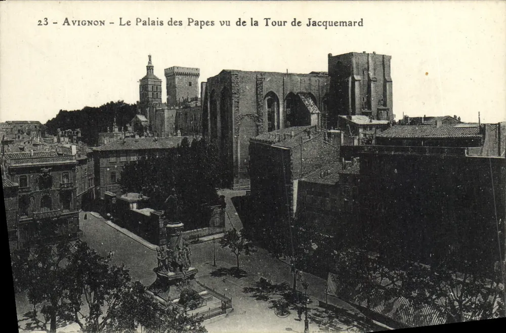 Avignon - Ansicht des Palais des Papes von der Jacquemard-Turm — n° 23 - Vorderseite