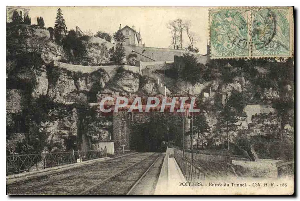POTTIERS - Entrada do Túnel - Coll. H.B. - 186 - Frente