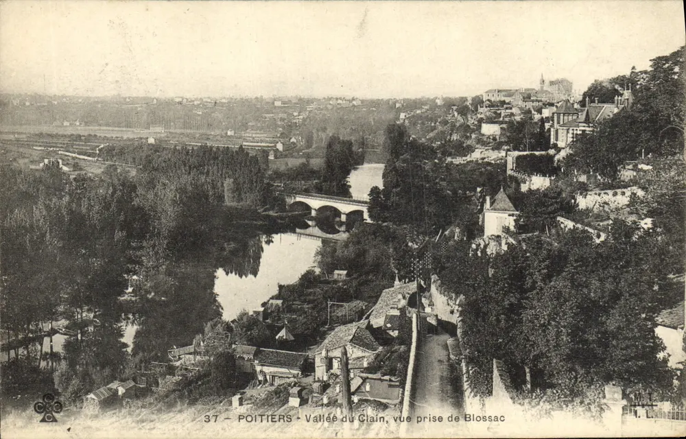 Poitiers - Tal des Clain, Ansicht von Blossac — anonymer Verlag, Nr. 37 - Vorderseite