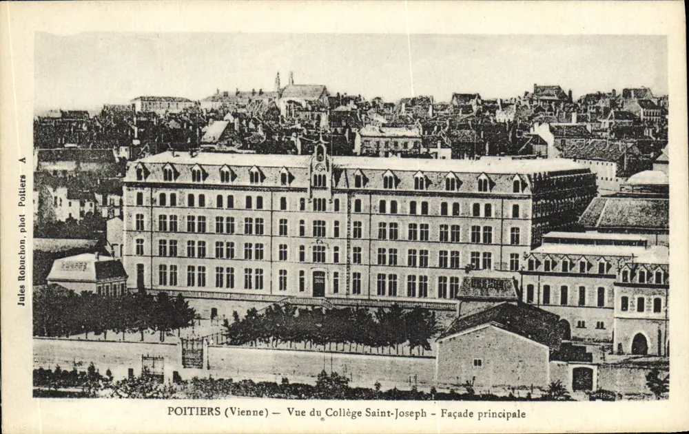 Poitiers (Vienne) — Ansicht des Collèges Saint-Joseph — Hauptfassade — Jules Robuchon, phot. Poitiers, A - Vorderseite