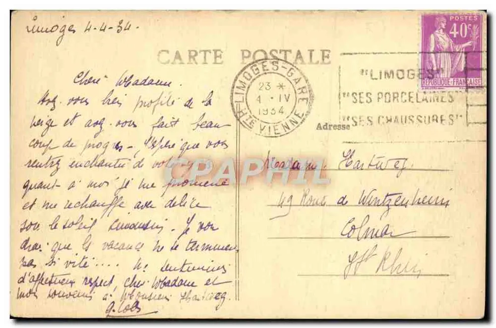 Die Türme von Chalucet — Erinnerung an Limousin — n°154 - Rückseite