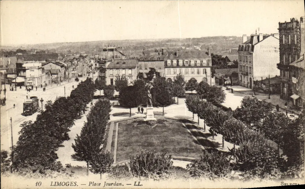 Limoges — Place Jourdan — LL. Editor SELECTA, n° 10 - Frente