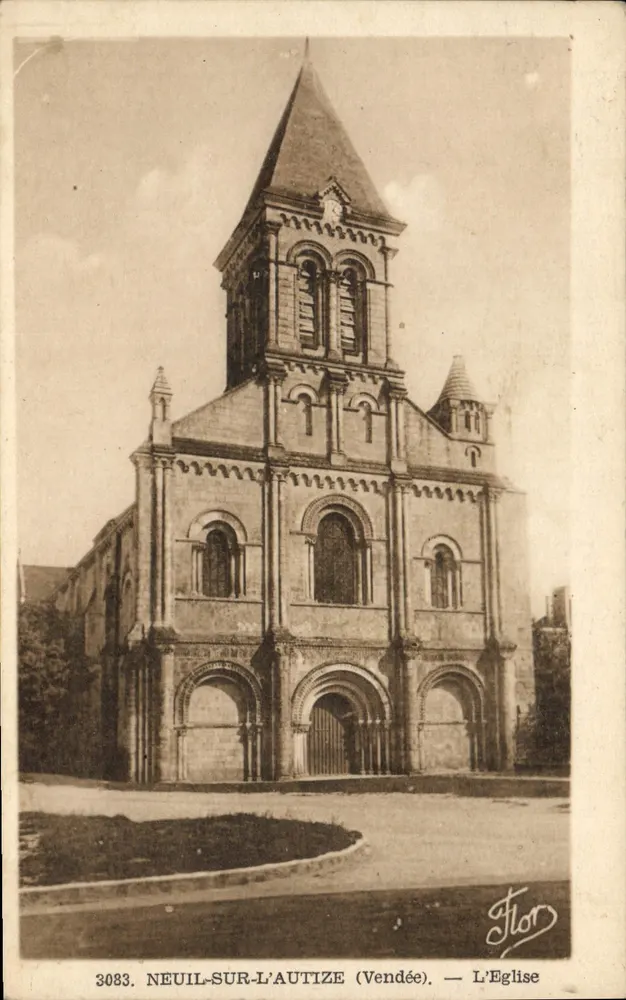 Neuil-sur-l'Autize (Vendée) — A Igreja — Edições Flor - Frente