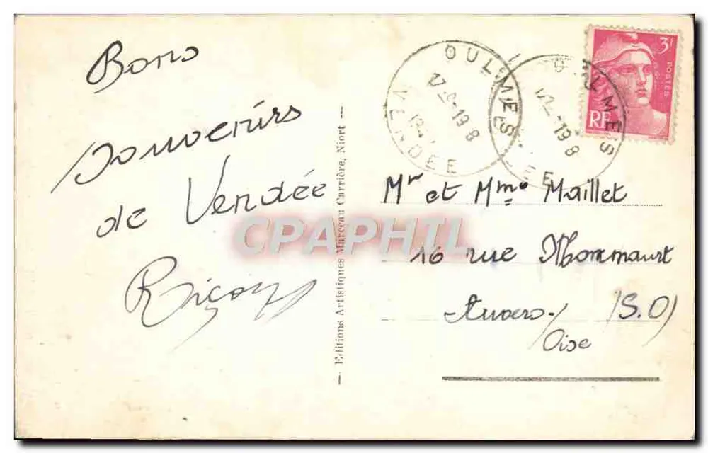 Neuil-sur-l'Autize (Vendée) — A Igreja — Edições Flor - Verso