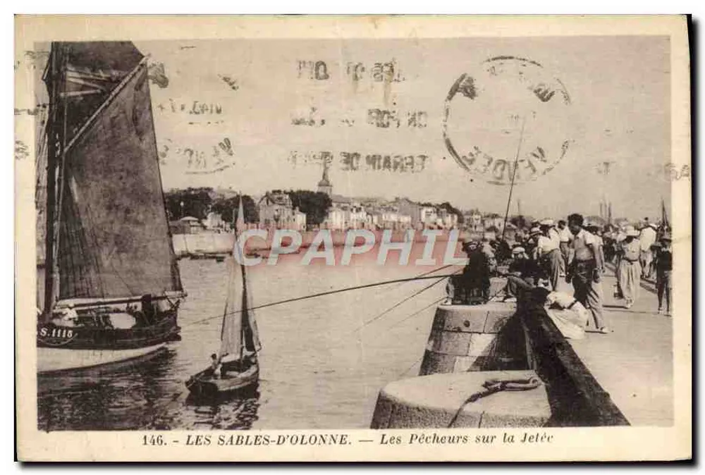 Les Sables-d'Olonne — Fischer am Steg — Edition Nardot - Vorderseite