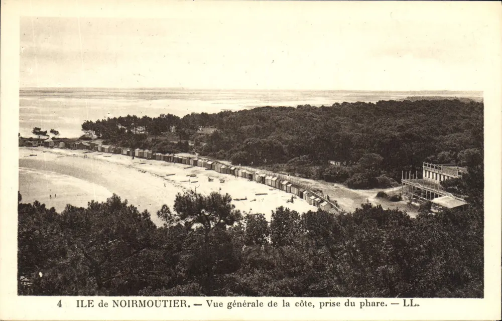 Insel Noirmoutier — Allgemeiner Blick auf die Küste, vom Leuchtturm aus — LL. - Vorderseite