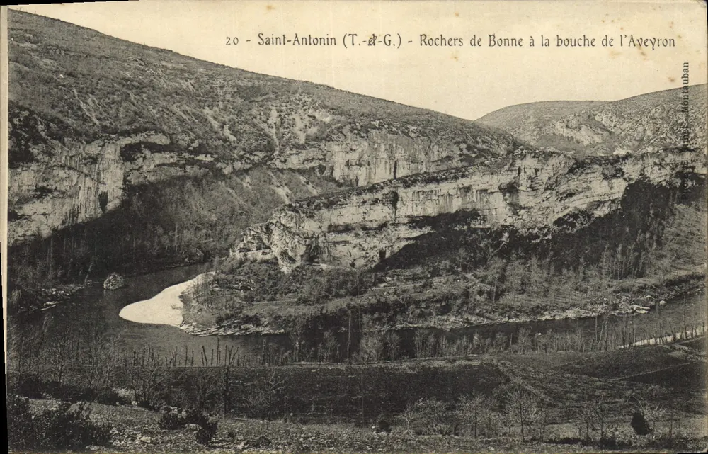 Saint-Antonin (T.-G.) — Felsen von Bonne am Mündungsgebiet des Aveyron — Verlag: Éd. H. Duban - Vorderseite