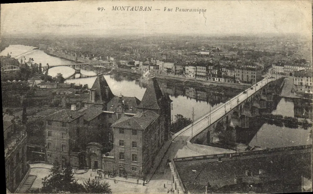Montauban — Vista Panorâmica — Editor E. Ouvr. Montauban, n° 99 - Frente