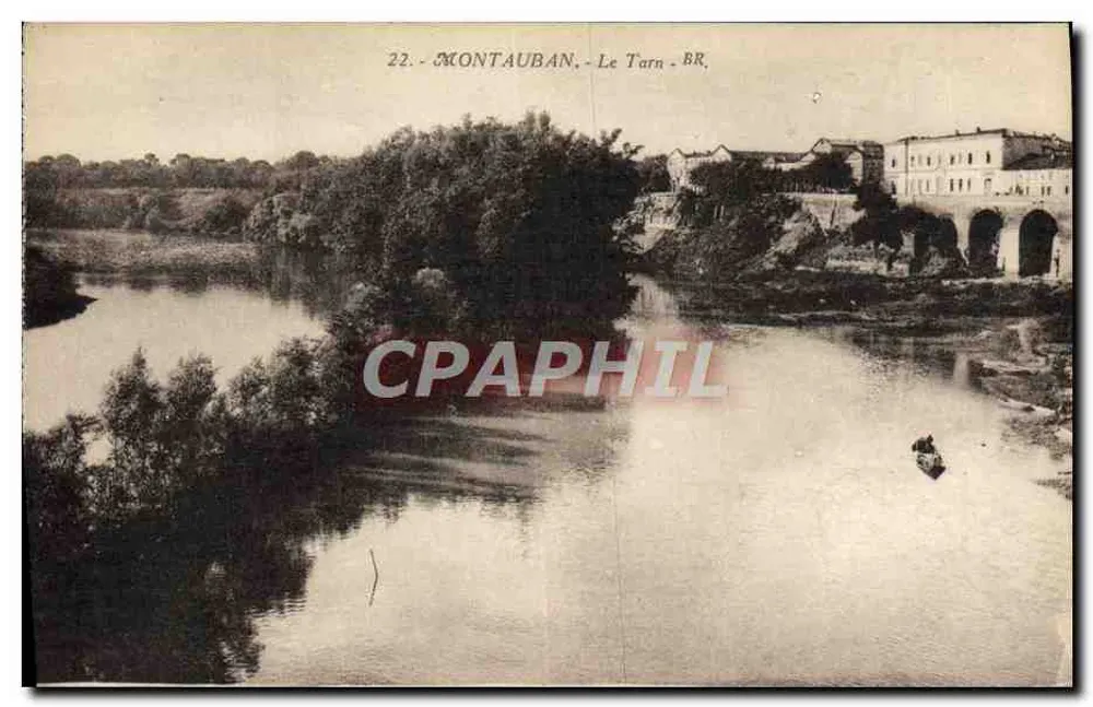 Montauban - Le Tarn - BR. — Vista do ponte e do rio — Editor Bloc Frères, Bordeaux, n°22 - Frente