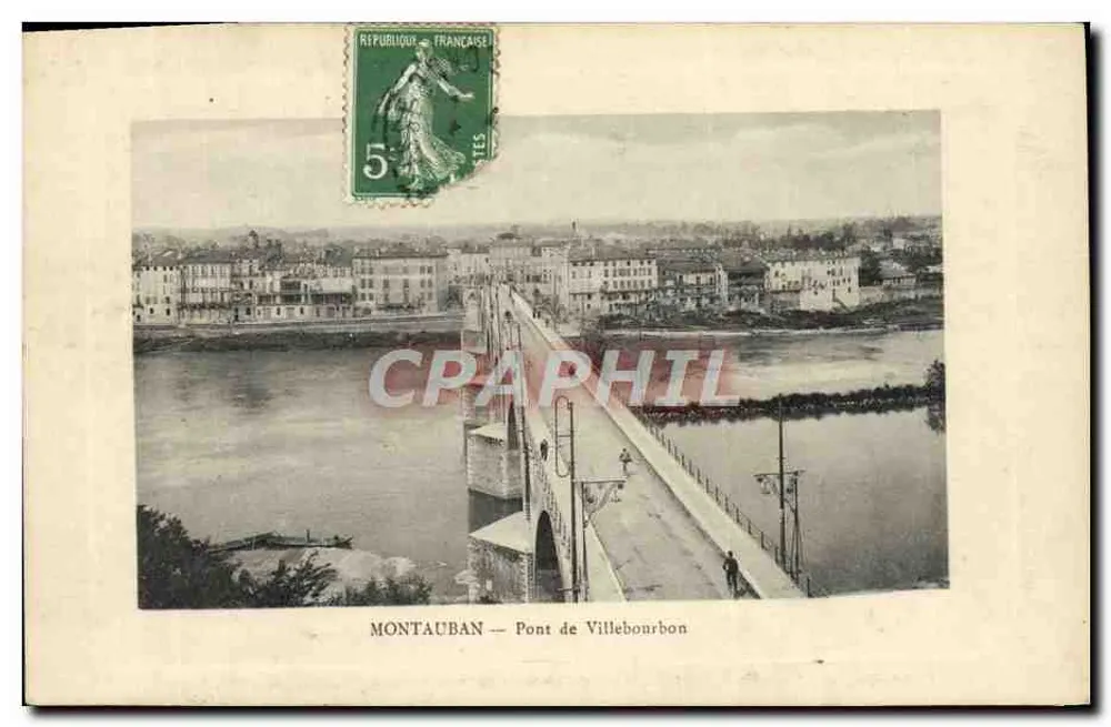 Montauban — Puente de Villeboubron — Editor no identificado - Anverso
