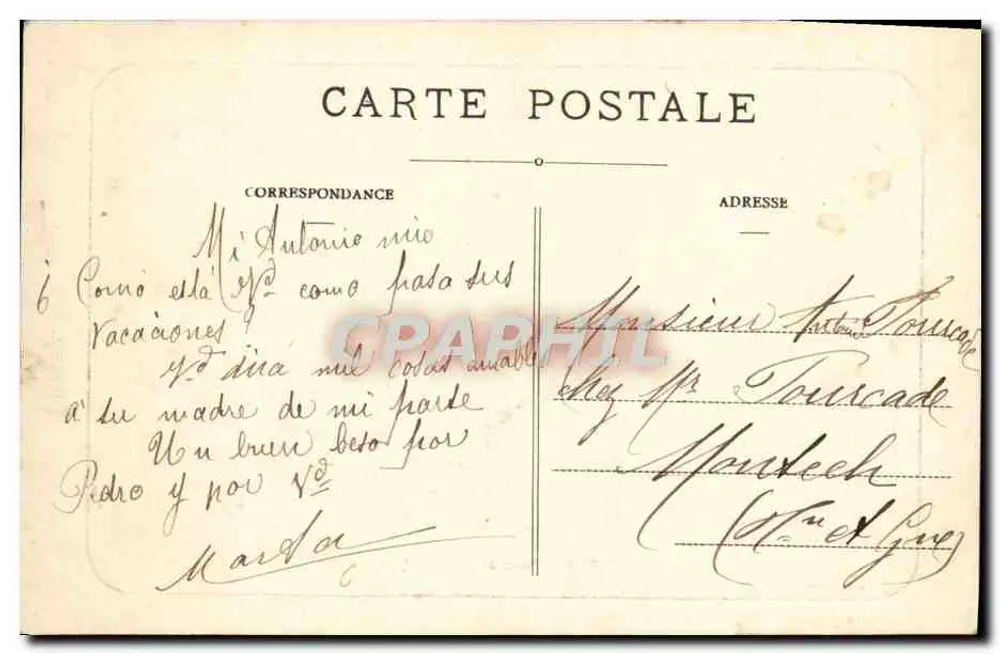 Montauban — Puente de Villeboubron — Editor no identificado - Reverso
