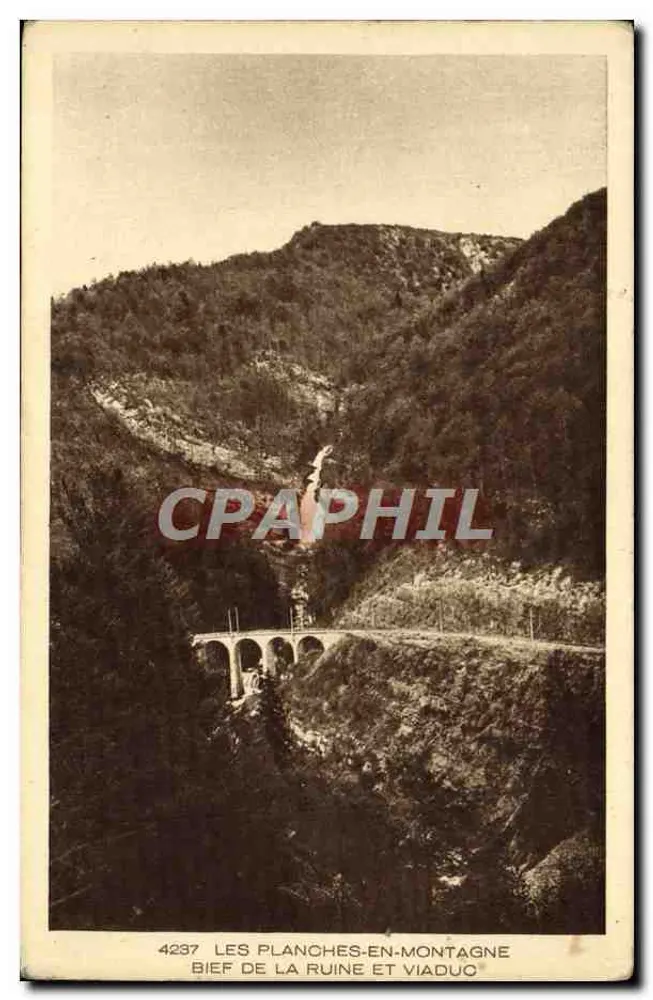 Les Planches-en-Montagne — Bief de la Ruine und Viaduct — Braun & Cie, Mulhouse-Dornach - Vorderseite