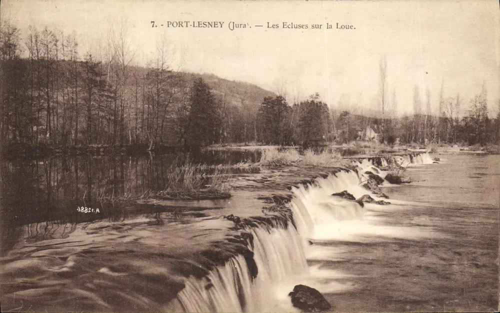 Port-Lesney (Jura) — As Cachoeiras na Loue — editor A. B. 3888.Cr.A - Frente